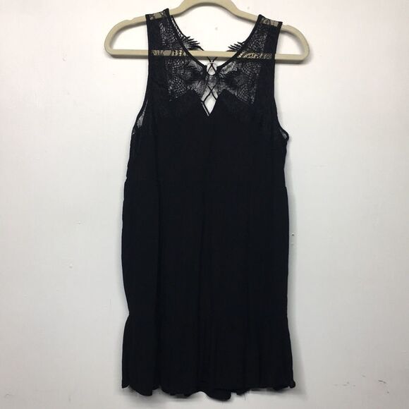 Entro Black Lace Sleeveless Mini Dress - Picture 2 of 8